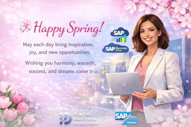 DIGITAL BUSINESS SOLUTIONS sincerely congratulates you on the holiday of spring, beauty, and inspiration
